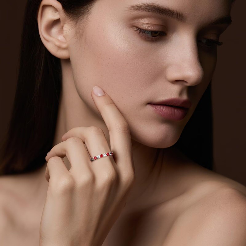 Iefil Birthstone Rings for Women - 925 Sterling Silver Stackable