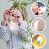 LETSHOLD Pack of 25 Easter Eggs Plastic White 6 cm,