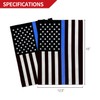 Anley [Double Sided Premium Garden Flag, Thin Blue Line USA