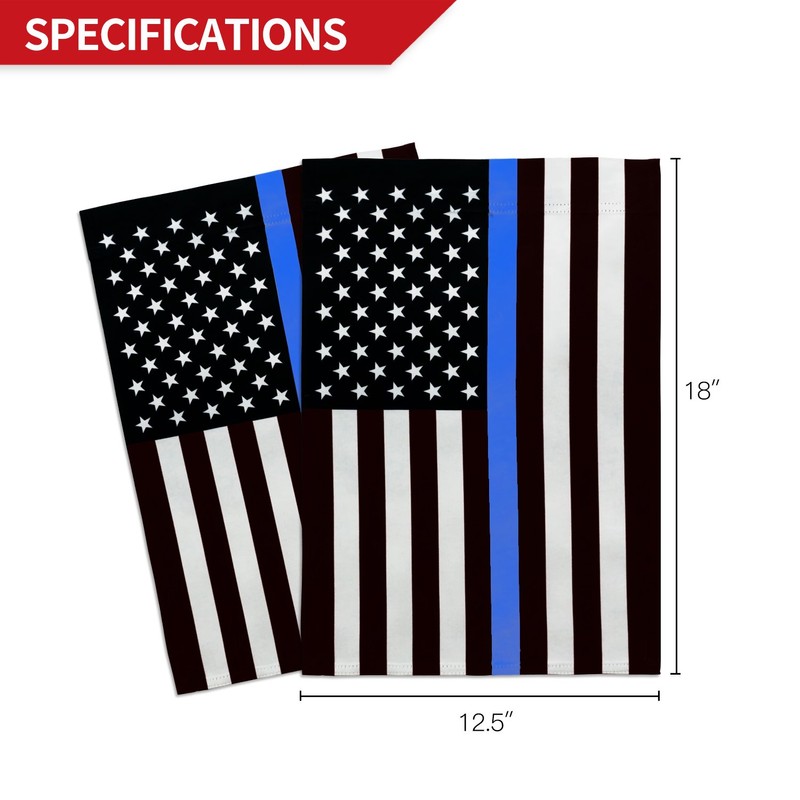 Anley [Double Sided Premium Garden Flag, Thin Blue Line USA