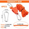 Mritrit 4 Tent Guy Ropes with Pulley, 4m Adjustable Ratchet