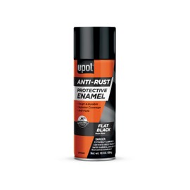 U-POL Anti Rust Protective Enamel Spray, Long-Lasting & Durable Vehicle Spray Paint With Anti-Fade Technology, Flat Black Spray, 10 oz