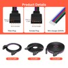 FCOB 5pcs/Pack 22AWG 5 Pin JST Male Female Plug LED