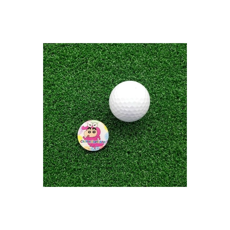 HOKUSHIN TRADING MK0487 Golf Ball Marker, Crayon Shinnosuke x Alligator-san