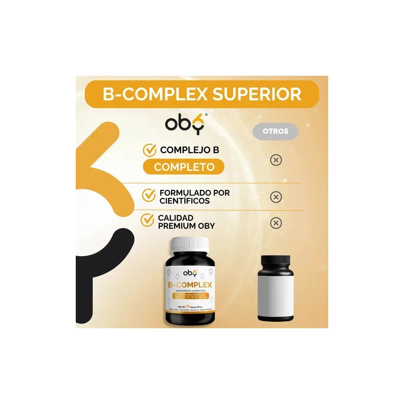 Complejo B Completo | Vitamina B12, B1, B2, B3, B5,