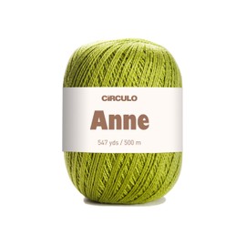 CIRCULO Anne Yarn for Crocheting & Knitting, 100% Mercerized Brazilian Virgin Cotton, Soft Fingering Weight, 547 Yds, 5.19 Oz - Color 5800 Pistachio