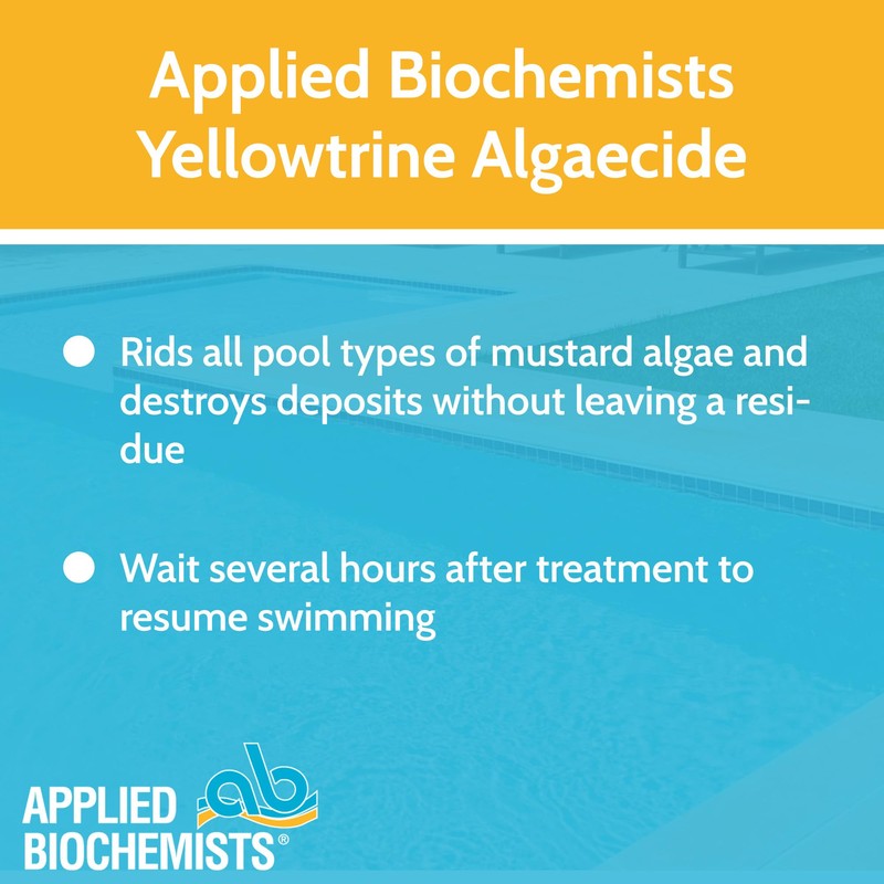 Applied Biochemists Pool 408622A Yellowtrine Swimming Pool Algaecide Cleanser, 3