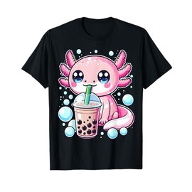Axolotls Bubble Boba Tea Anime Cute Kawaii Axolotl T-Shirt
