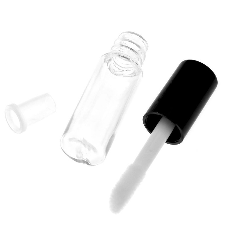 Micro Trader 5 X 1.2ml Black Cap Empty Lip Gloss