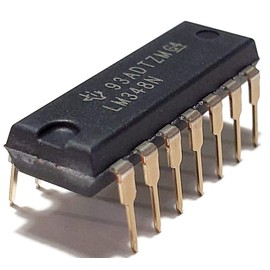 Juried Engineering LM348N LM348 Quad High-gain Internally-Compensated 36V Operational Amplifier Op Amp Breadboard-Friendly IC DIP-14 (Pack of 10)