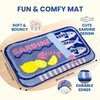 Mocsicka Sardine Bath Mat – Cute Funny Non-Slip Waterproof Blue
