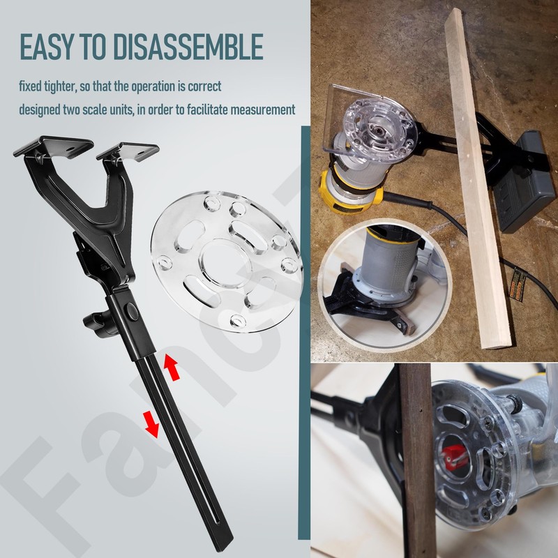 DNP618 Edge Guide for Fixed Base Compact Router, Compatible With