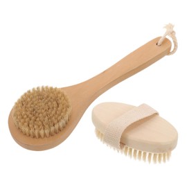 minkissy Body Scrub Brush Set 2pcs Bath Brush for Adults Soft Bristles for Exfoliating Body Scrubbing