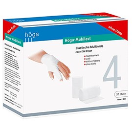 HÖGA MUBILAST Elastic Elastic Gauze Bandage, 4 x 4 m (20 Pack)