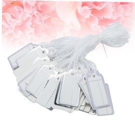 LALAFINA 1000pcs Silver Edge Price Tags for Jewelry Blank Paper Cards for Hanging for Necklaces Bracelets and Small Trinkets Display Shops