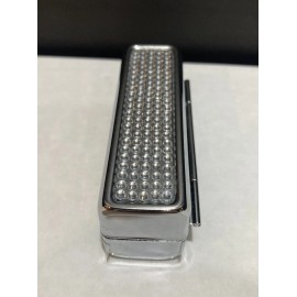 Unbranded Metal Jeweled Lipstick Case Holder Storage Box Mirror Purse Pocket Silver