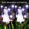 2 Pack LED Solar Angel Lights Solar Powered White Light