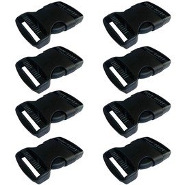 SHUYUNGE 1.5 Inch Quick Side Release Buckle Plastic Buckles 8-Pack Backpack Buckles for Luggage Straps Backpacks Dog Harness Nylon Webbing Fastener Clips