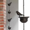 Gutter Rain Chain, Outdoor Rain Chain, Bird on Cup Gutter