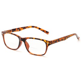 Retro Square Bifocal Reading Glasses in Brown Tortoise by Readers.com | The Williamsburg | +3.00