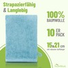 NatureMark Terry Cloth Wash Mitts, Pack of 10, Cotton, 15