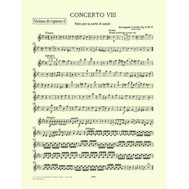 Concerto Grosso Op. 6 No. 8 in G (Christmas Concerto): For Strings and Basso Continuo, Part(s) (Edition Peters)