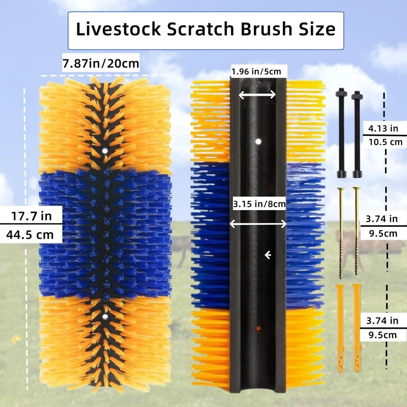 Livestock Scratching Brush 2 Pack, Itch Relief Goat Scratching Post