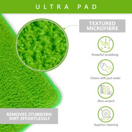 EasyGleam Microfibre Mop Pad Ultra for Stubborn Dirt, Stains and Deep Cleaning, use with EasyGleam Mop & Bucket. for All Floor Types and Machine Washable. Super Absorbent and Ecological, Microfiber.