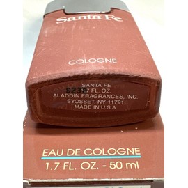 alladin fragrances santa fe eau de cologne 1.7oz splash scuffed box