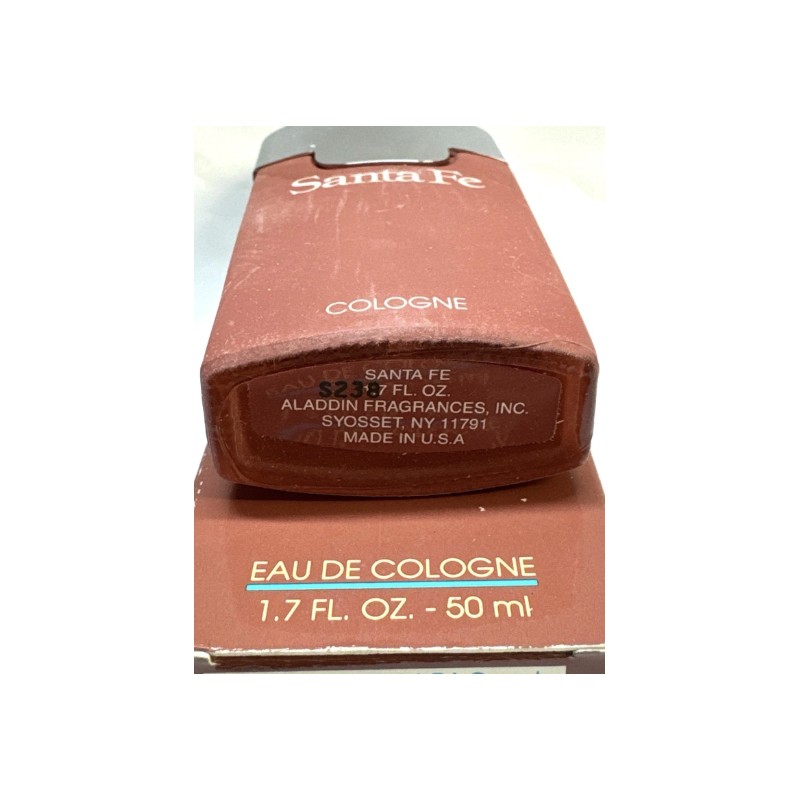alladin fragrances santa fe eau de cologne 1.7oz splash scuffed