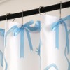 Luxape Bow Shower Curtain, Coquette Handcrafted Bow Tie Bath Curtain