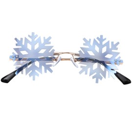 SOIMISS Christmas Glasses Party Glasses Snowflakes Sunglasses Glasses Novelty Costume Accessories Christmas New Year Glasses Photo Props