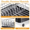 Urackify Dish Drying Rack, Expandable Stainless Steel Dish Rack with