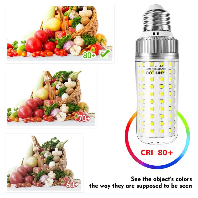 E26 LED Bulb,25W LED Corn Light Bulb 200W Equivalent 6500K