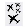 4 x 'Airplane Silhouette' Temporary Tattoos - Water Resistant, Skin-Safe,
