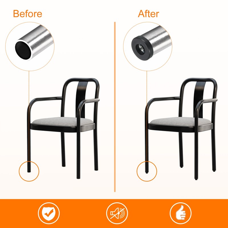 Sourcing Map 6Pcs Inserts for Round Tubes With M8 Thread,