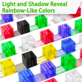 32PCS Magnetic Building Blocks - Transparent Magnetic Cubes, STEM Magnet Toddler Boys Toys for kids age 3-5 ,Travel Sensory Autism Preschool Montessori Toys for 3+ Year Old, Birthday Girls Gifts