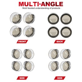 Motorcycle Turn Signal Light Smoke Lens Cover Bullet Visor Style Bezels Fit For Harley Softail Touring Sportster XL 883 1200 Dyna Road King Street Glide Road Glide 2000-2024 FLHR (Chrome/Smoke)