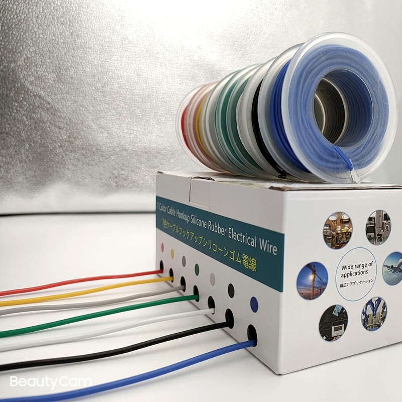 24awg Gauge Electrical Control Wire Flexible Silicon Wire 7 Colors