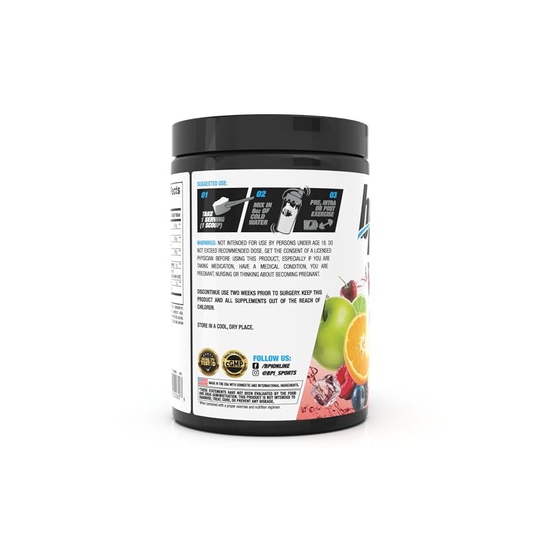 BPI Sports Best Aminos BCAA and Glutamine Supplement, Fruit Punch,