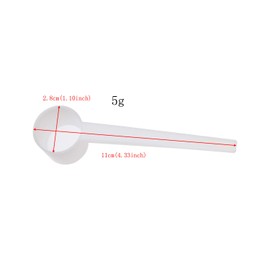10-Piece Food Grade Long Handle Nontoxic Reusable Plastic Measuring Spoon Coffee Teaspoon Milk Powder Spoon Kitchen Spoons (5 g Measuring)
