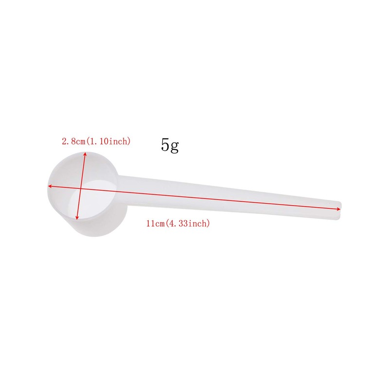 10-Piece Food Grade Long Handle Nontoxic Reusable Plastic Measuring Spoon
