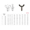 30 Pcs 304 Stainless Steel Wing Screw Set M6x30 Hand