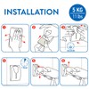 Tatkraft IDA 4 Stück Handtuchhalter Bad und Küche, Geschirrtuchhalter Ohne