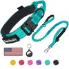 AUBELL Tactical Dog Collar and Leash Set, Adjustable Military Nylon