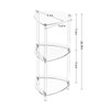 Aquiver Acrylic Standing Shower Caddy - Triangle Shower Organizer Stand