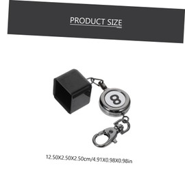 GRIRIW Decorative Portable Snooker Cue Chalk Holder with Keyring Compact Billiard Pool Accessory Shock Absorbing Design for Go Players Black