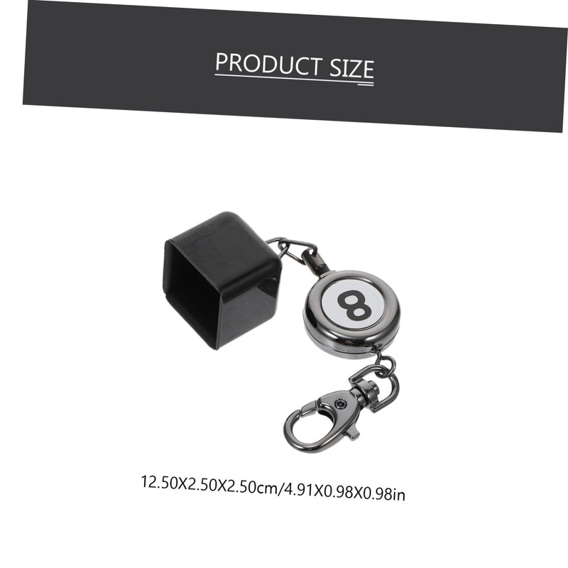 GRIRIW Decorative Portable Snooker Cue Chalk Holder with Keyring Compact