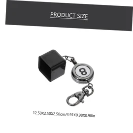 GRIRIW Decorative Portable Snooker Cue Chalk Holder with Keyring Compact Billiard Pool Accessory Shock Absorbing Design for Go Players Black