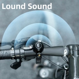 ROCKBROS Bike Bell, Copper Alloy Bike Bell, Loud Sound Classic Bike Ring Bell for Adults, for 0.82’’-0.9’’/21-23mm Handlebar Diameter